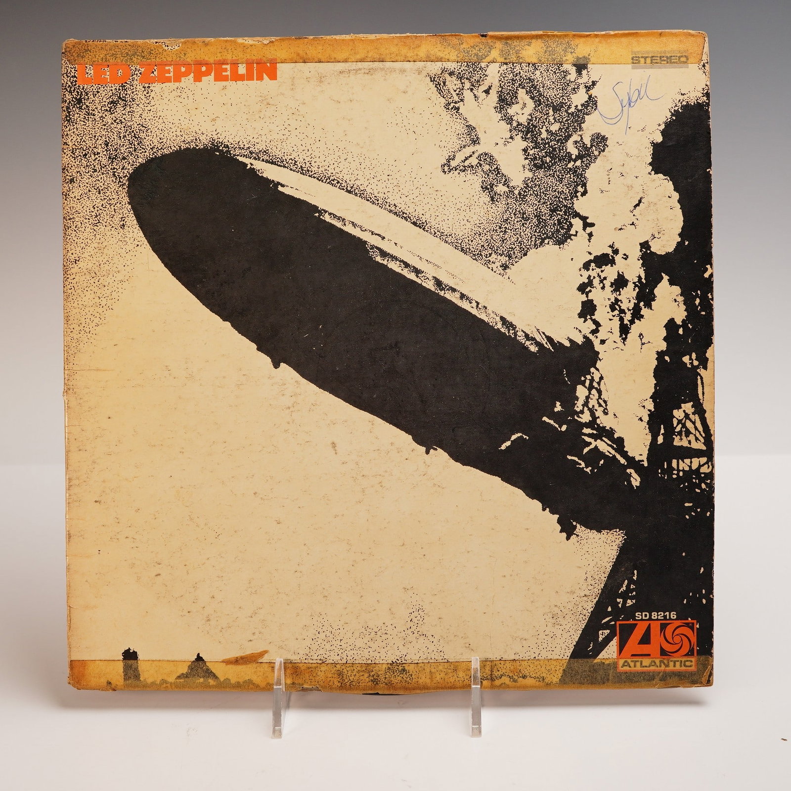 Led Zeppelin I Debut Vinyl LP, Atlantic Records: Original stereo pressing of Led Zeppelin''s 1969 self-titled debut album, released by Atlantic Records. Features iconic tracks like Good Times Bad Times, Dazed and Confused, and Communication Breakdow