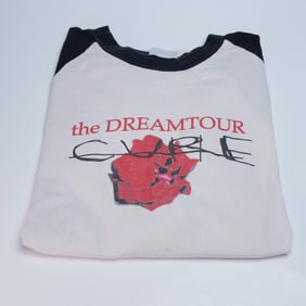 The Cure Dream Tour Baseball Tee Shirt Rose Graphic