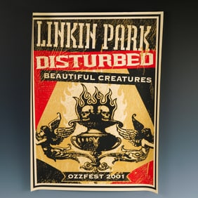 Linkin Park, Disturbed & Beautiful Creatures Ozzfest Original Tour Poster