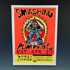 T.A.Z. Smashing Pumpkins Kalamazoo Silkscreen Concert Poster