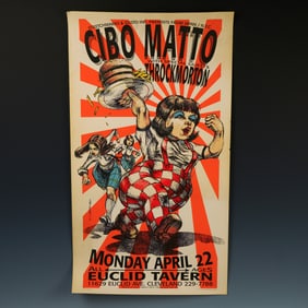 Derek Hess, Cibo Matto & Throckmorton Limited Edition Signed Concert Poster
