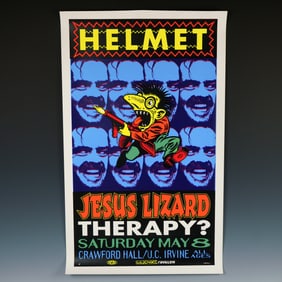 Frank Kozik, Helmet, The Jesus Lizard & Therapy U.C. Irvine Concert Poster