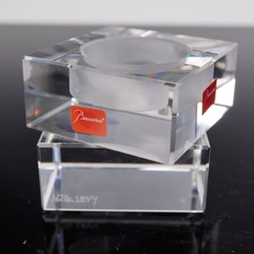 Baccarat Intangible Cube Crystal Candle Holder