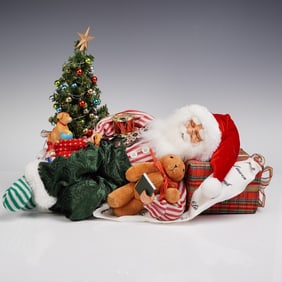 Karen Didion Christmas Lighted Figurine, Napping Santa
