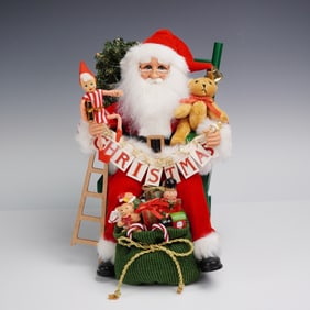 Karen Didion Santa in Rocking Chair with Toys Figurine