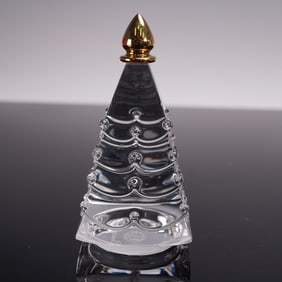 Baccarat Crystal Christmas Tree Figurine