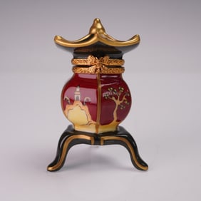 Rochard Limoges Porcelain Pagoda Box