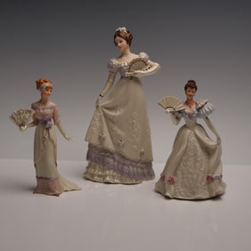 3pc Lenox Figurines: Beauty of the Ball, Ivory Grand Waltz, & First Dance