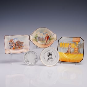 5pc Royal Doulton Series Ware and Decorative Trays