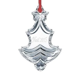 Baccarat Crystal Clear 2015 Christmas Tree Ornament, Sealed Box