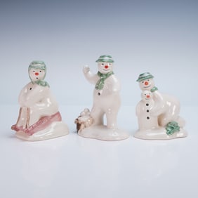 3pc Royal Doulton Figurines, Jack & The Snowman Storybook Series