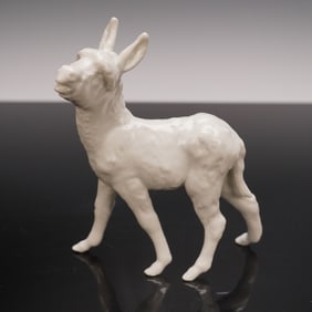 German White Porcelain Donkey