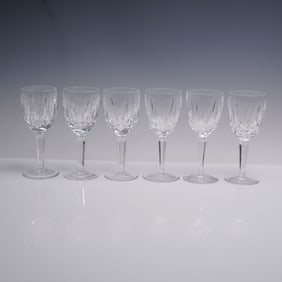 6pc Waterford Crystal Wine Glasses, Ariel