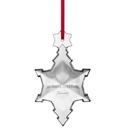 Baccarat Crystal Clear 2017 Noel Christmas Tree Ornament, Sealed Box