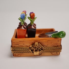 Rochard Limoges Treasure Box, Gardening Set