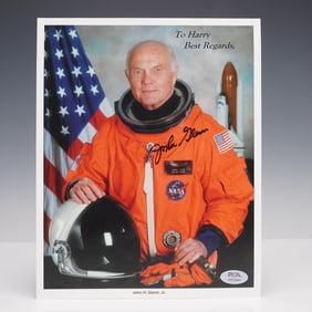 Astronaut John Glenn NASA Portrait, Autographed PSA Cert.