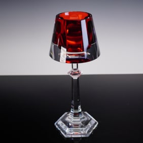Baccarat Harcourt My Fire Red Candlestick
