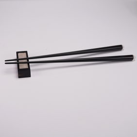 Lalique Chopsticks with Rest and Travel Pouch