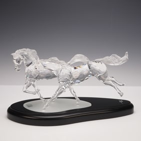 Swarovski Crystal Figurine + Base, Wild Horses