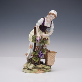 Hochst Porcelain Grape Harvester Woman Figurine