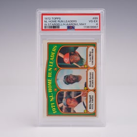 1972 Topps Card #89 NL Home Run Leaders PSA 4 VGEX Stargell Aaron May