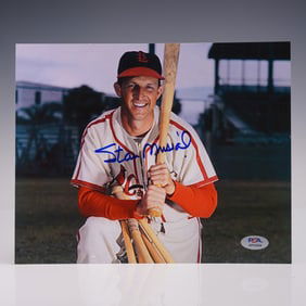 Stan Musial Signed 8x10 Color Photo - PSA LOA & Additional COA