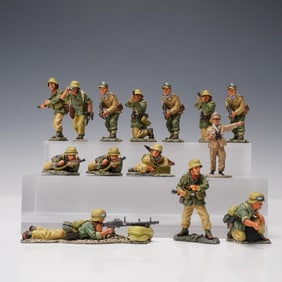14pc King & Country Afrikakorps WWII Desert Toy Soldier Troops Set