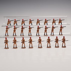 24pc French North African Colonial Infantry Toy Soldiers