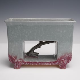 Roseville Pottery Gray Planter, Artwood