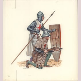 Richard Hook, Original Gouache Illustration Oxford Univ Press, Foot Soldier