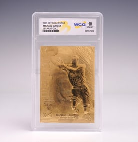 1997 Skybox Z-Force 23Kt Gold Michael Jordan WCG Gem Mint 10