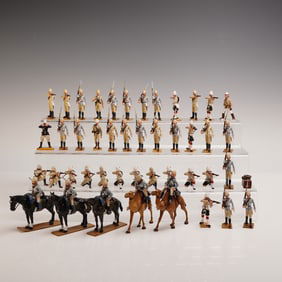50pc British Colonial Infantry and Cavalry Figures