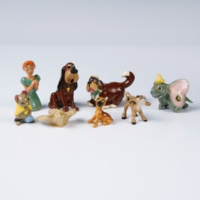 8pc Vintage Set of Wade Disney Figurines