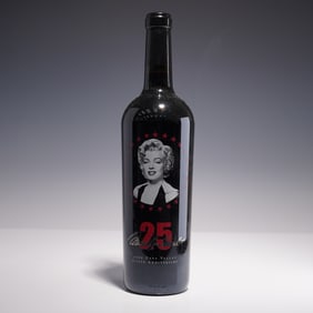 Marilyn Merlot, 2009 Napa Valley Red Wine Bottle, Silver Anniversary