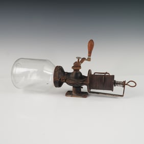 Vintage Universal Wall-Mount Coffee Grinder with Glass Jar