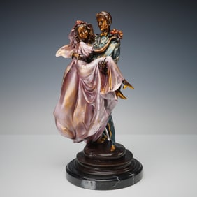 "Newlyweds" Wax Bronze Sculpture After Clara