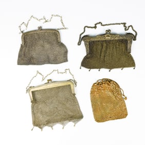 4pc Antique Mesh Evening Purses