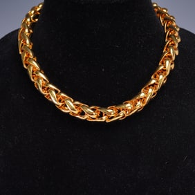 Napier Gold Tone Chunky Chain Necklace