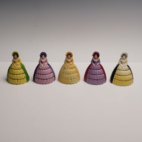 5pc Carlton Ware Figural Napkin Rings