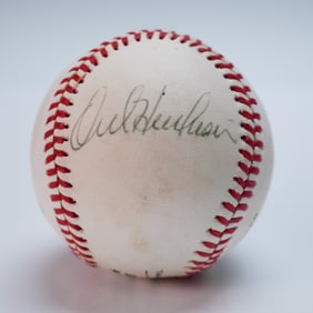 Don Drysdale Signed Rawlings NL Baseball with Case