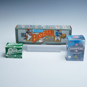 3pc Baseball Trading Card Box Sets
