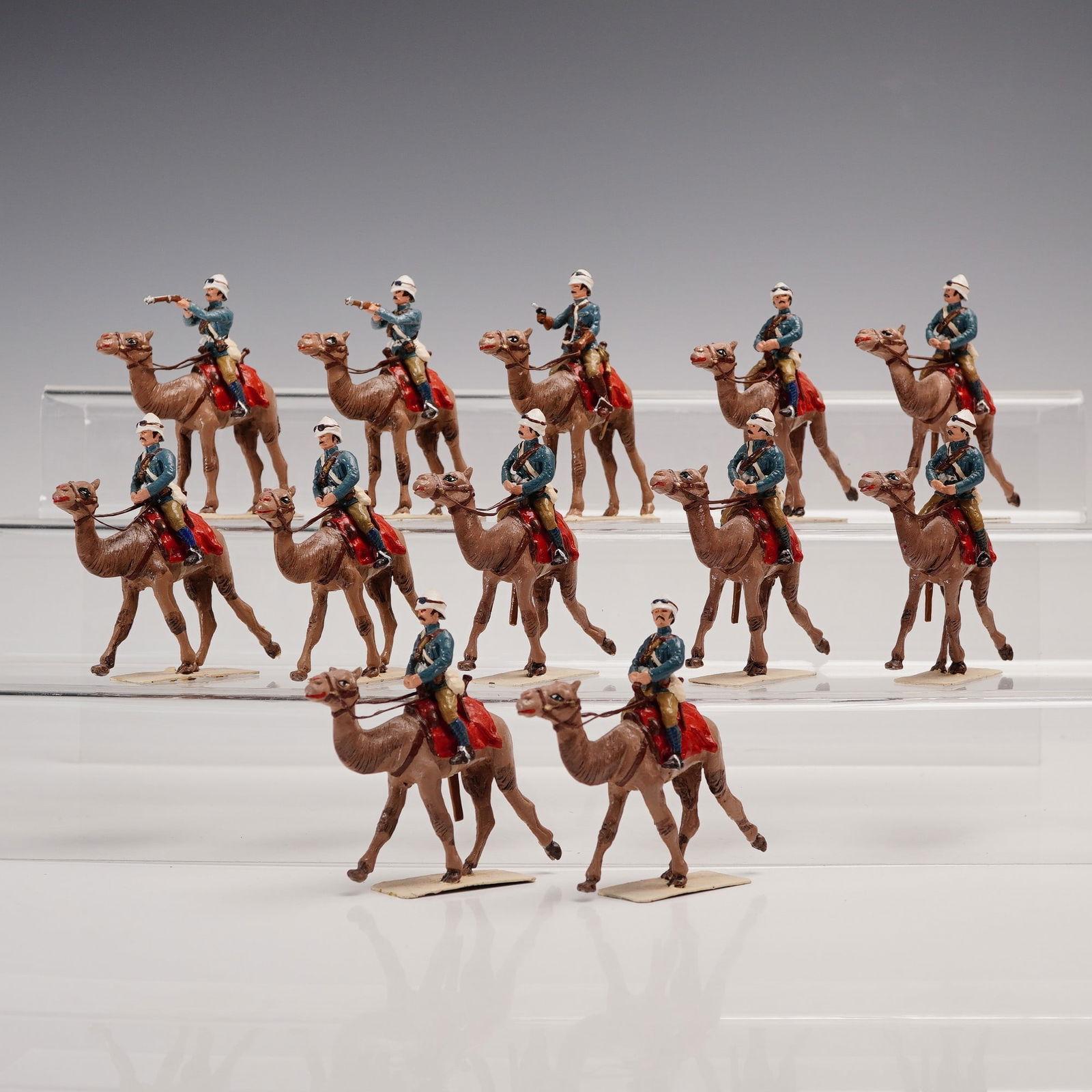 12pc Lead Toy Soldiers Painted Mounted Camel Corps (1 of 6)