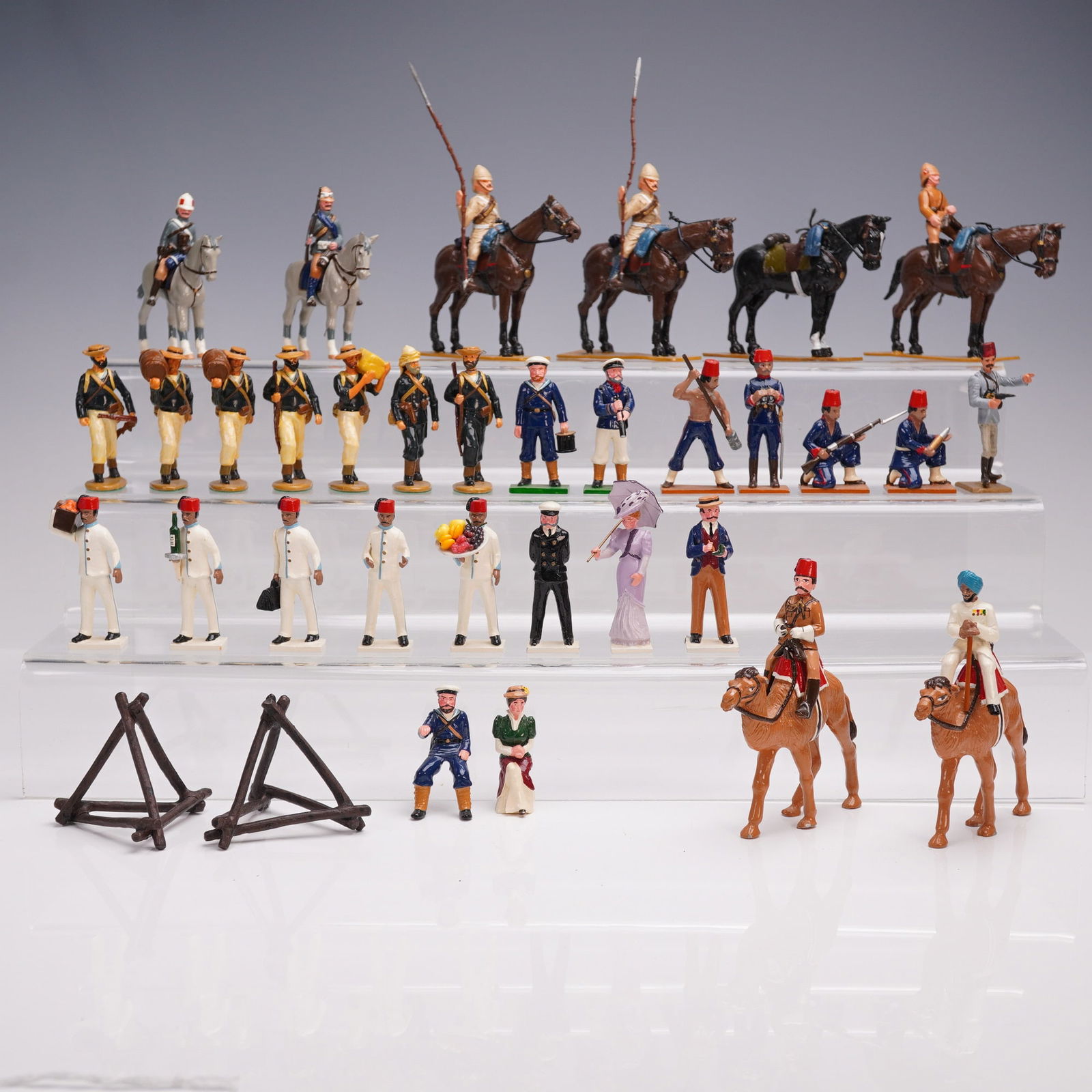 41pc Colonial-Era Military and Civilian Miniature Figurines (1 of 8)