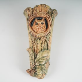 Weller Pottery Wall Pocket, Owl