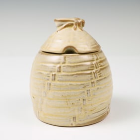 Bob Frankoma Textured Honey Pot with Grasshopper Lid