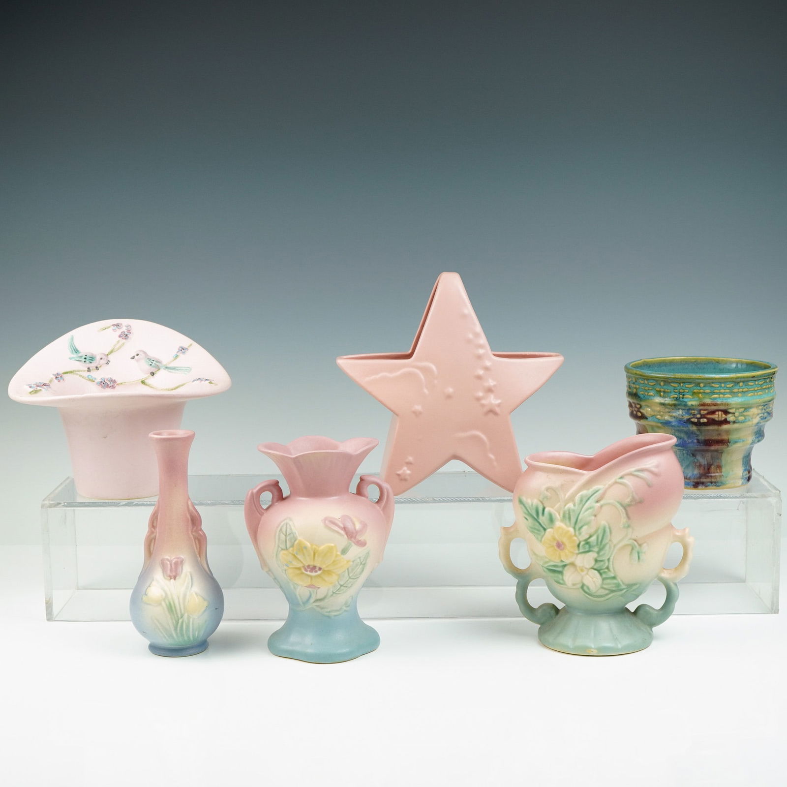 6pc Hull, Abingdon & Other American Art Pottery (1 of 10)