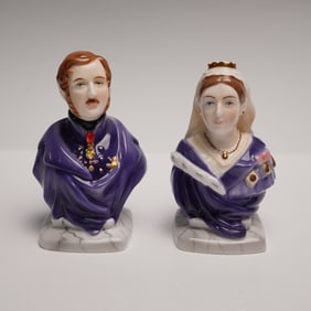 Royal Worcester Connoisseur Candle Snuffers: Queen Victoria & Prince Albert