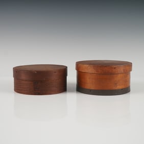 Pair of 19th Century Round Pantry Boxes
