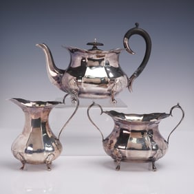 3pc A.J & Co Silver Plated Tea Set