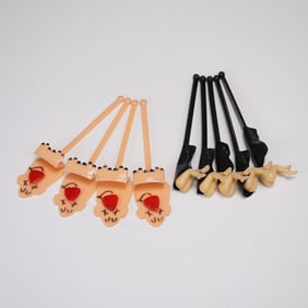 9pc Novelty Plastic Swizzle Sticks Group